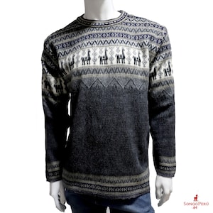 Alpaca Wool Men's Sweater: Inca Knit Peruvian Knitwear