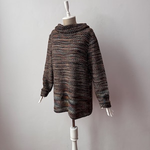 100% Alpaca Wool - Women's Collared Relaxed fit Knit Sweater