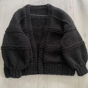 Hand Knit Chunky Wool Cardigan: Oversized Hygge Knitwear