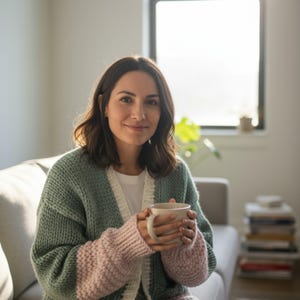 Handmade Chunky Knit Cardigan, Rainbow Striped Wool Sweater, Cozy Oversized Boho Jacket, Colorful Knitwear Gift, Festival Layering Piece